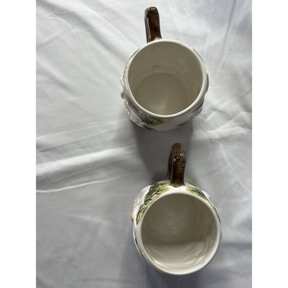 Vintage Magnolia Sugar And Creamer Set W/ 2 Tea Mugs Southern Charm Old Money - Picture 5 of 8